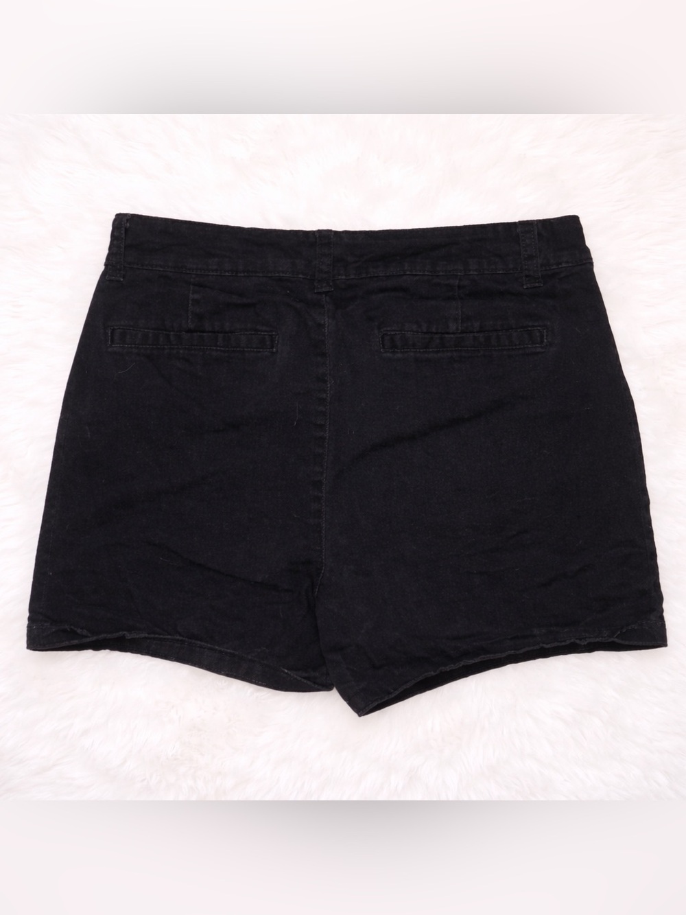a.n.a Black Chino Shorts Size 2 Stretch Casual Classic Minimalist Summer Staple - Picture 2 of 3